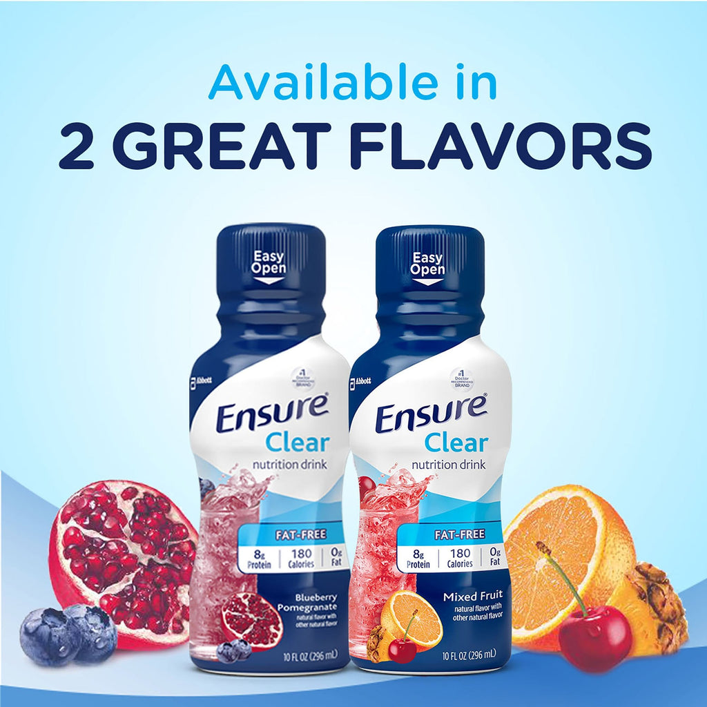 Ensure® Clear Therapeutic Nutrition, Blueberry Pomegranate, 10-ounce bottle 56500